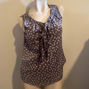 LOFT Ann Taylor Polka Dot Blouse Sz S